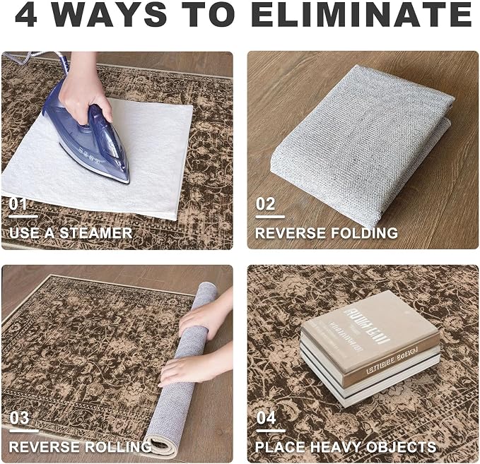 KILOCOCO Hallway Runner 2x8 Rug Runner Washable Kitchen Runners Printed Floral - Image 3
