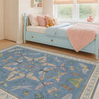 Blue Washable Kids Playroom Rug - Image 6