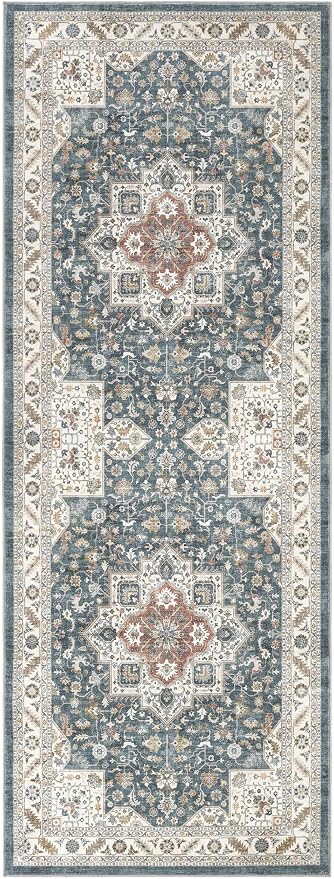 Vintage Hallway Runner Rug 3x8: Large Soft Washable Entryway - Image 10