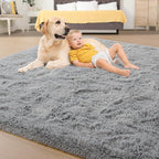 Tepook Super Soft Fluffy Rug for Bedroom, Modern Shaggy Fuzzy Kids Rugs for - Image 4