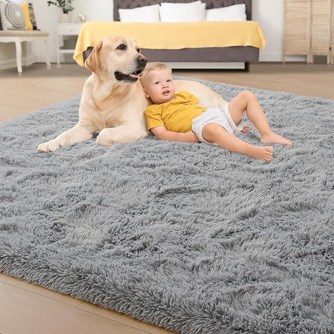 Tepook Super Soft Fluffy Rugs for Living Room, Area Rugs 8x10 for Bedroom - Image 4