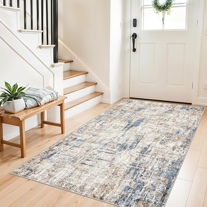 4x6 Washable Entryway Rug – Non-Slip Low-Pile Small Area Rug by ZHXXUJ