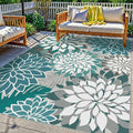 Colorful 3x5 Washable Rug for Living Room Tropical Botanical Modern Floral by ArenaRug