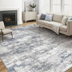 6x9 Area Rug Living Room: Washable Large Abstract Neutral Modern Soft Rugs by LOONGRUG
