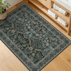 Washable Entry Rug 2x3 Non Slip, Vintage Small Throw Rugs - Image 6