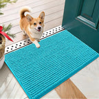 OLANLY Dog Door Mat for Muddy Paws 24x16, Ultra Absorbent Chenille Mud Doormat by OLANLY