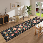 DUKINO 2.6x12 Kitchen Runner Rug, Lightweight Floral Washable Rug - Image 7