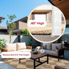 nuLOOM Outdoor Performance Collection Sabina Brown/Ivory, Soft and Cozy - Image 9