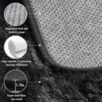 ONASAR Black Area Rugs 9x12 Living Room, Large Fluffy Shag Bedroom Rug - Image 3