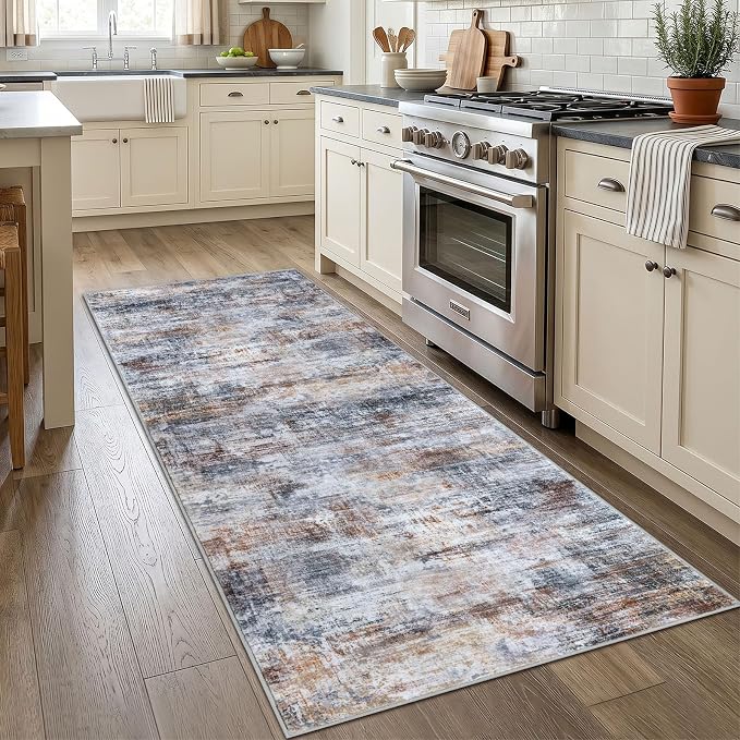 IOHOUZE Abstract Runner Rug 3x7 Ft Washable Runners - Image 2