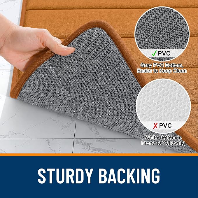 OLANLY Memory Foam Long Bathroom Rugs Runner 59x20, Super Soft Absorbent Bath - Image 7