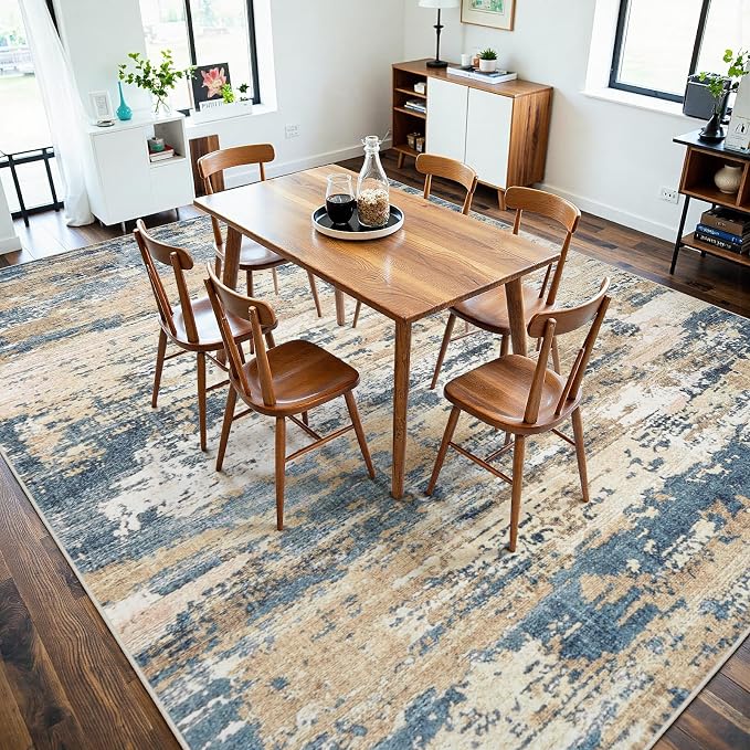 Area Rugs 8x10 Living Room: Large Soft Washable Rug Modern Abstract Anti-Skid - Image 7