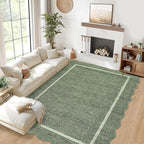 GarveeHome Scalloped Washable Area Rug 8x10 Rug by GarveeHome