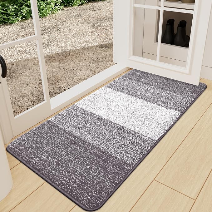 Kitinjoy Indoor Outdoor Door Mat, 47x24 Non-Slip Absorbent Dirt Trapper by Kitinjoy
