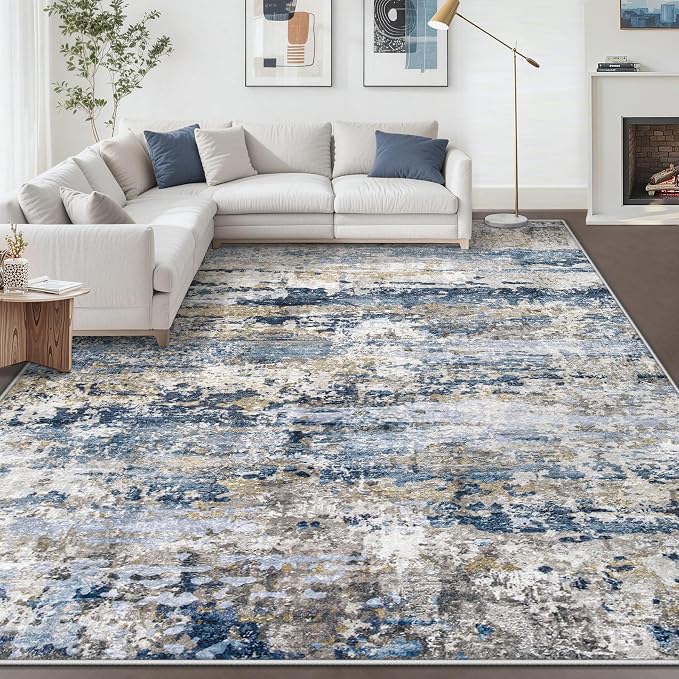 pmtsns Area Rugs 8x10 for Living Room: Washable Rug Modern Abstract Neutral by pmtsns