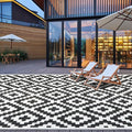 SAND MINE Waterproof Outdoor Rug 9x18 ft, Plastic Straw Rug, Modern Area Rug by SANDMIND