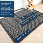 OLANLY Front Door Mat Outside Entrance 35x23, Heavy Duty Sturdy Natural Rubber - Image 2
