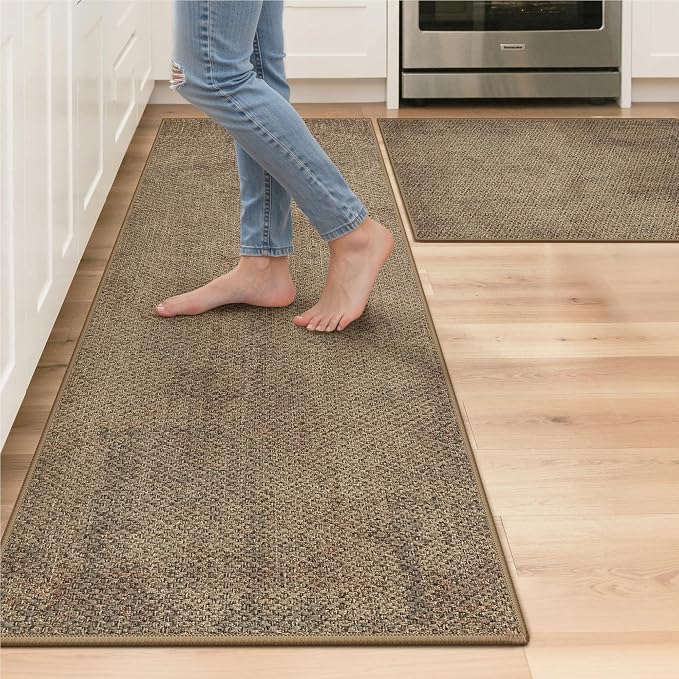 GENIMO Kitchen Mats for Floor 2PCS, Washable Absorbent Runner Rugs for Kitchen by GENIMO