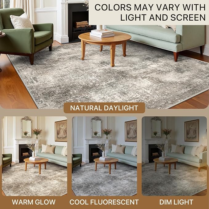 BEIMO Area Rugs 6x9 for Living Room Bedroom, Modern Abstract Machine Washable - Image 6