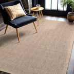 CAMILSON Easy Jute Rug 5x7, Indoor Outdoor Natural Color Fiber Area Rugs - Image 5