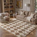 PureCozy Brown 5x7 Area Rug for Living Room Washable Non Slip Neutral Soft by PureCozy