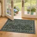 Floral Rug for Entryway Indoor 2x4, Small Soft Washable Carpet for Bedroom by Evyhood