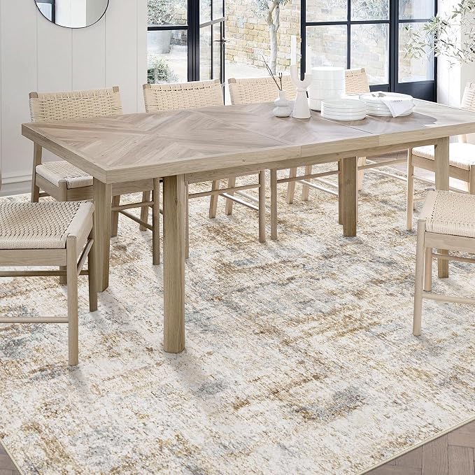 Area Rugs 5x7 Living Room: Washable Rug Modern Abstract Rugs Soft Non Slip - Image 4