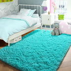 PAGISOFE Soft Fluffy Teal Area Rugs - Image 8