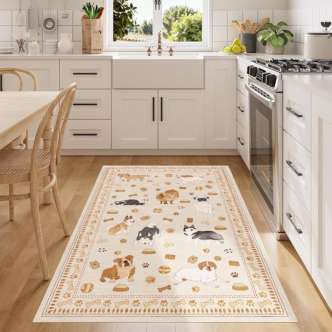 DUKINO 3x5 Area Rug, Lightweight Washable Entryway Rug - Image 3