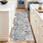 Abstract Washable Runner Rug 2x6, Hallway Rug Non-Slip, Woven Non-Shedding Thin - Image 2