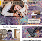 RELEANY Washable Area Rugs 2'x8' Non-Slip Modern Abstract Soft - Image 6