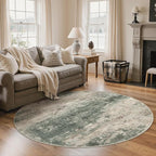 BEIMO Round Rugs 4FT for Living Room Bedroom, Modern Abstract Machine Washable by BEIMO