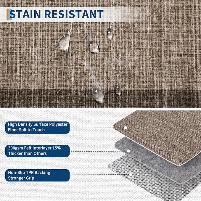 GarveeHome 4x6 Rug Small Washable Living Room Rug Modern Bordered Area Rugs - Image 7