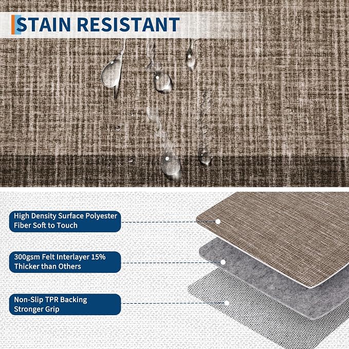 Rug Runners for Hallways 2x8 Washable Kitchen Runner Rug Non Slip Low Pile - Image 7