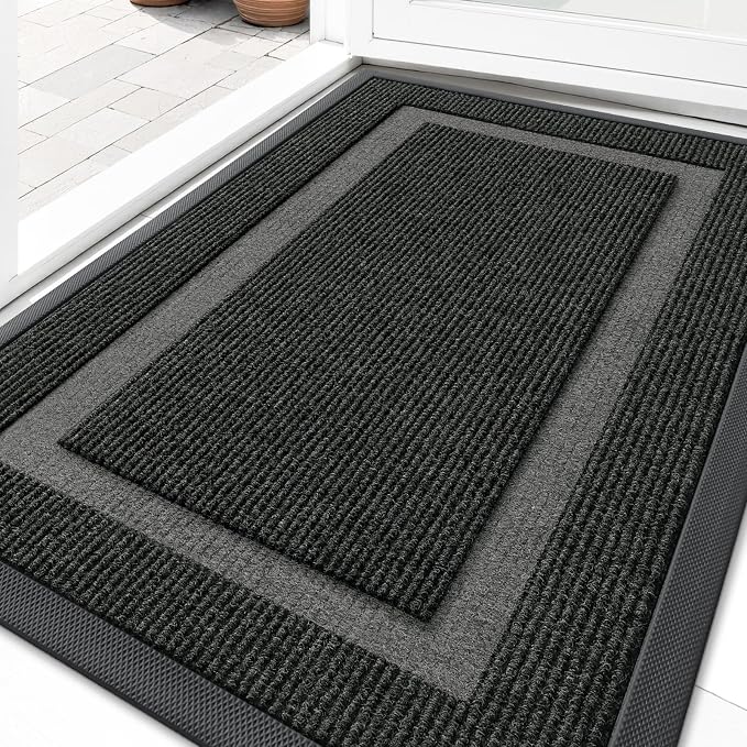 OLANLY Front Door Mat Indoor Outdoor Entrance, Waterproof All-Season, by OLANLY