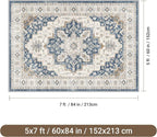 befbee 5x7 Area Rug for Living Rooms, Stain Resistant Neutral Washable Rugs for - Image 2