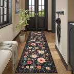 DUKINO Runner Rug for Hallway, 2.6x10 Washable Floral Long Kitchen Rug - Image 4