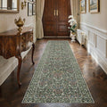 GENIMO Washable Floral Runner Rug 2x10, Non-Slip Long Hallway Carpet by GENIMO