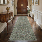 GENIMO Washable Floral Runner Rug 2x10, Non-Slip Long Hallway Carpet by GENIMO