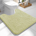 OLANLY Toilet Rugs U-Shaped 24x24, Extra Soft Absorbent Chenille Contour by OLANLY