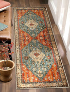 SERISSA Boho Washable Runner Rug, 2x5 Rug Non-Slip Tribal Hallway Kitchen - Image 2