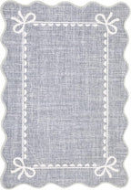 GarveeHome Scalloped Bow Rug for Kitchen Floor, Solid Grey Rug for Dorm - Image 7