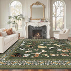 Dogs Area Rugs 5x7, Rug for Bedroom Ultra-Thin Soft, Non-Slip Washable Rugs - Image 3