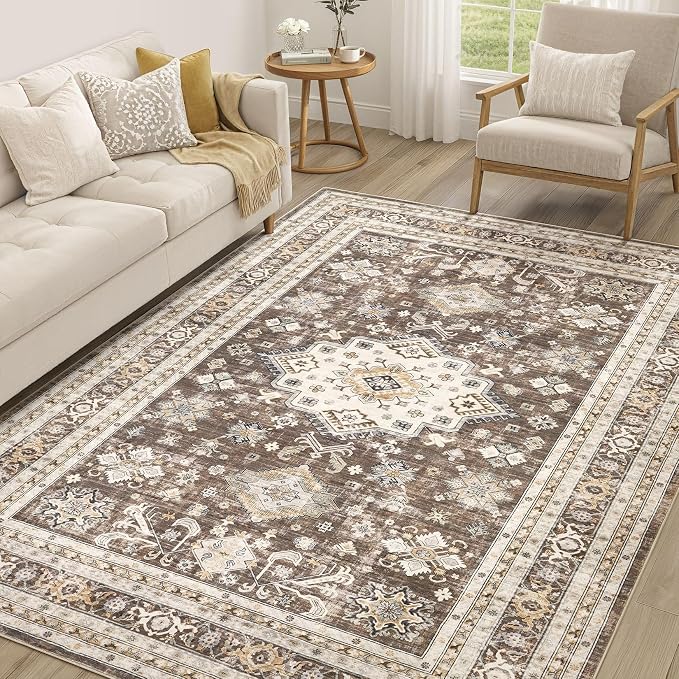 Vintage Living Room Area Rug 5x7 by COTILED