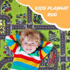 Kids Rug for Playroom Classroom, 3x5 Non Slip Kids Car Road Traffic Playmat for - Image 4