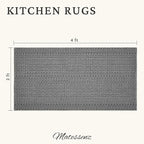 2' x 4' Entryway Rug, Boho Small Area Rug, Machine Washable, Woven Rug - Image 2