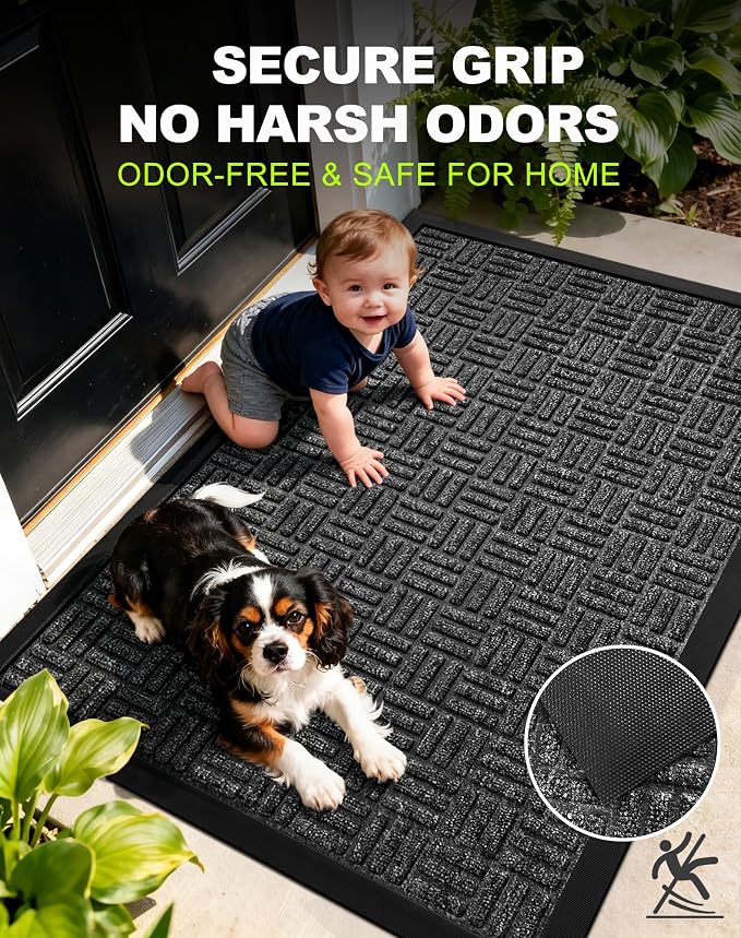 Mibao Front Door Mat, Heavy Duty Durable Welcome Mat - Image 5