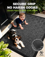 Mibao Front Door Mat Outdoor Entrance, Waterproof Dirt Trapper Doormat - Image 5