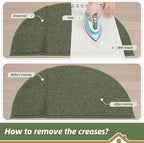 BEQHAUSE Dirt Trapper Door Mat 24" x 36" Half Circle Non-Slip Washable Doormats - Image 9