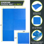 ProsourceFit Exercise Puzzle Mat ½-inch, EVA Interlocking Foam Floor Tiles - Image 2